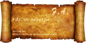 Fáth Ariella névjegykártya